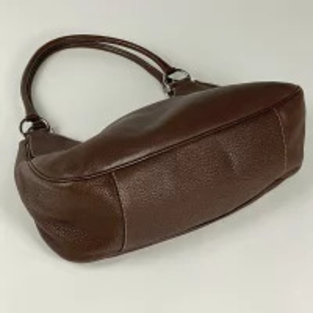 Prada Brown Bag Tote Plate Tessuto Leather Shoulder Crossbody Brown